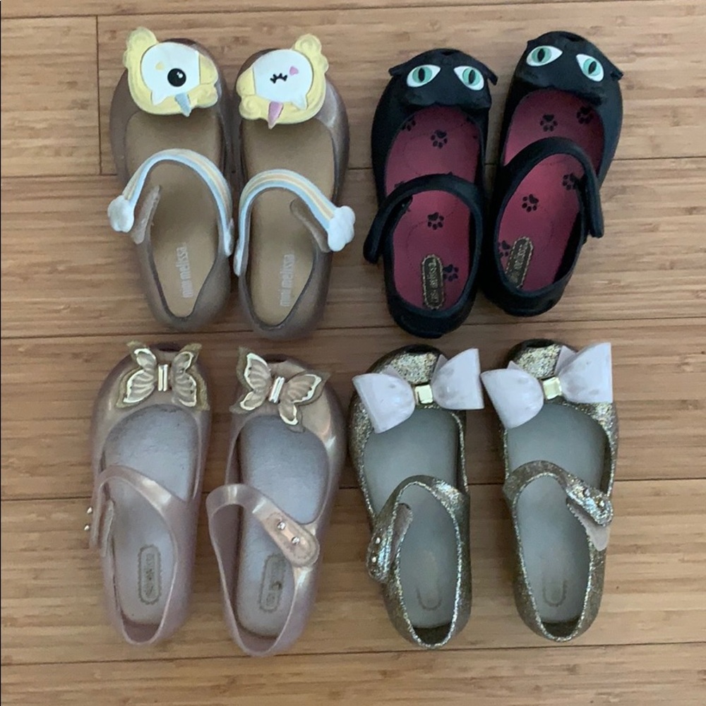 Mini Melissa Unicorn Cat Butterfly Bow Lot sz 9
